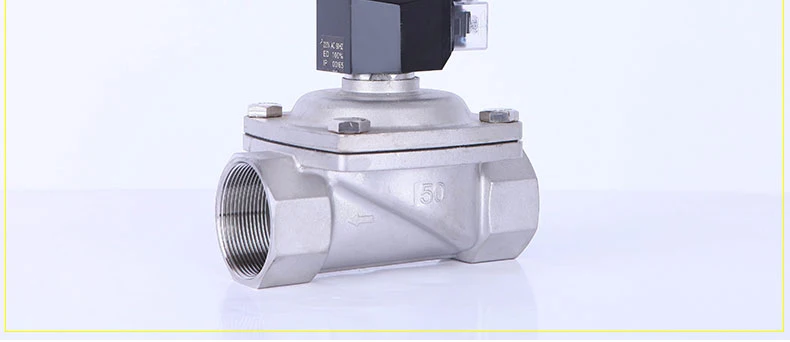 1/2" 3/4" 1" 2" Normalerweise geschlossenes 12V elektrisches Magnetventil für Wasser 24V 230V 24 Edelstahl IP65 DIN-Spule Hochtemperatur – Detail 10