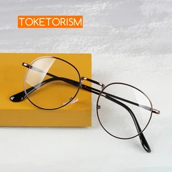 Toketorism New Design Metal Frame Round Glasses For Women Men Prescription Eyeglasses