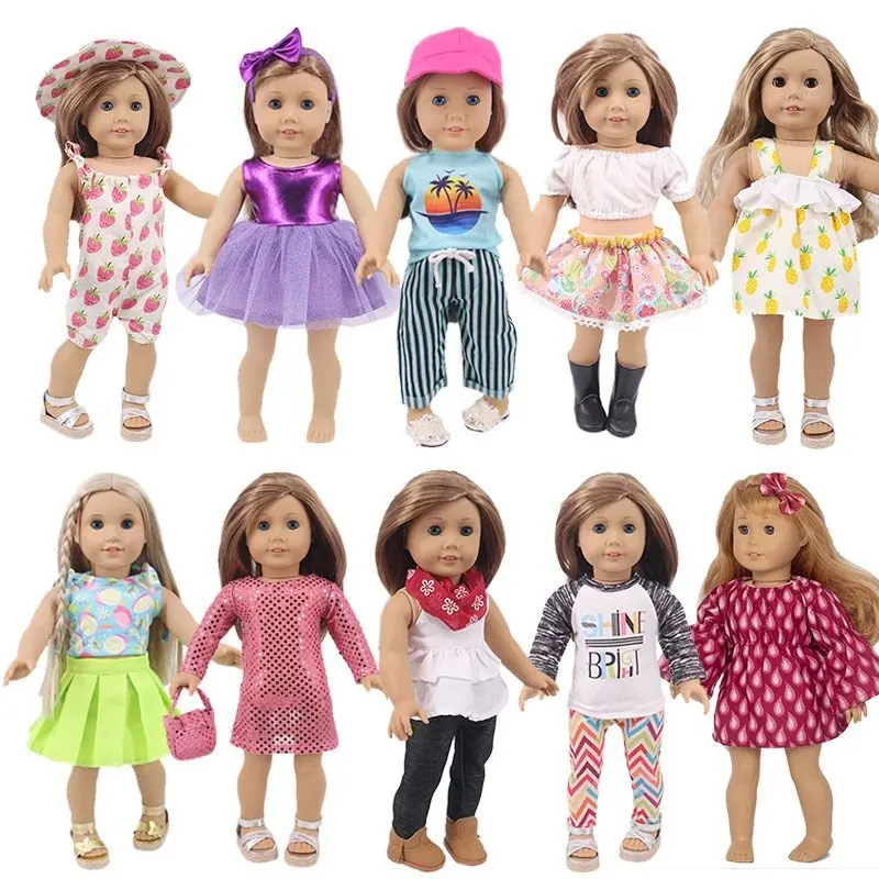 Latest Doll Clothes Fashion clothing For 18 Inch American Doll,43 cm Born Baby,Nenuco,Our Generation,bebe Reborn,Toys For Girls