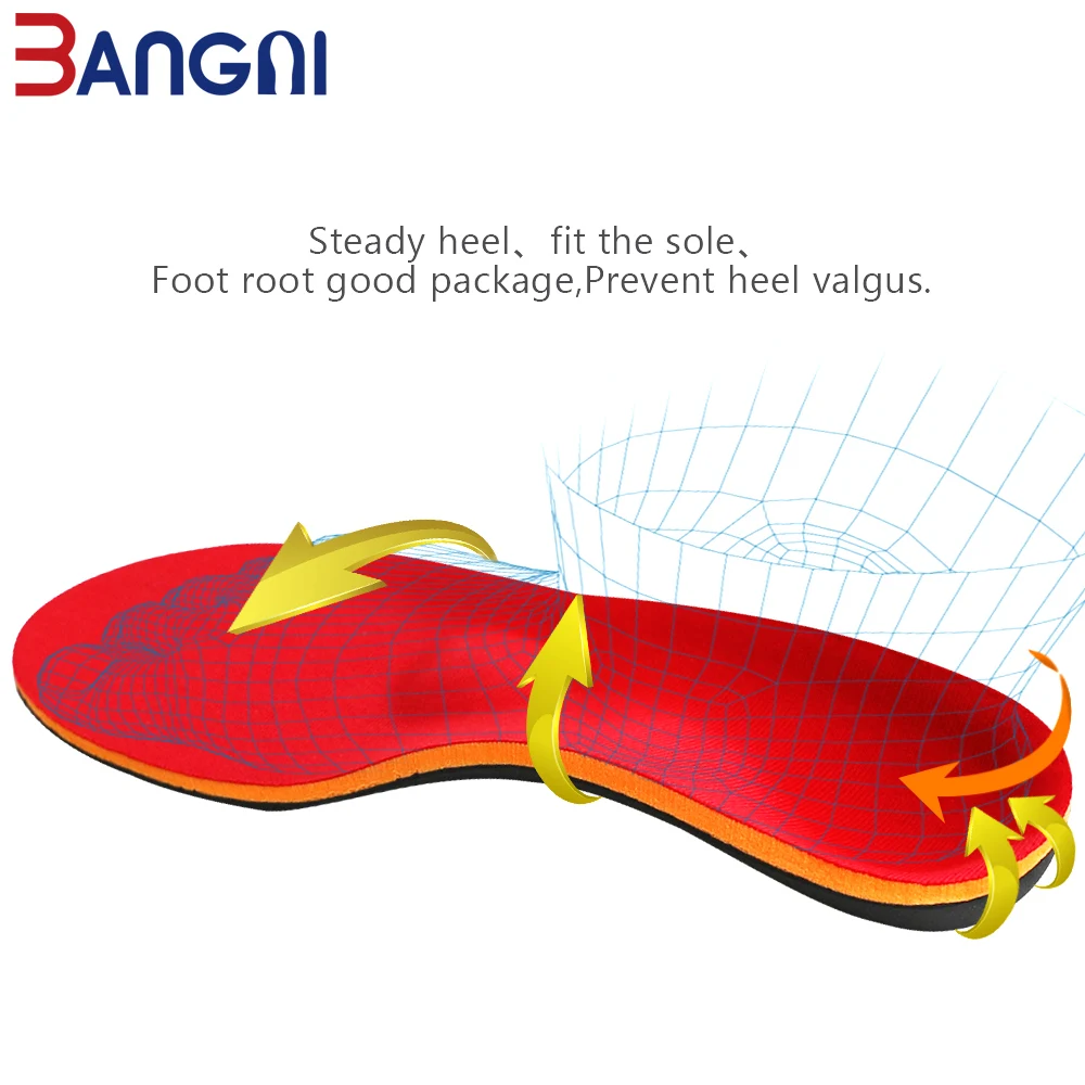 Bangnisole Orthotic Insoles Arch Support Shoes Insert Mild Flat Feet Orthopedic Insoles Men Woman Heel Pain Plantar Fasciitis