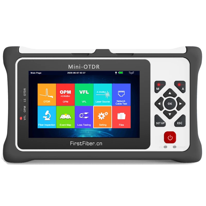 980EXT Pro mini OTDR Reflectometer with OPM OLS VFL Loss Attenuation Tester Touch Screen  SC FC 1310nm 1550nm Fiber Optic OTDR