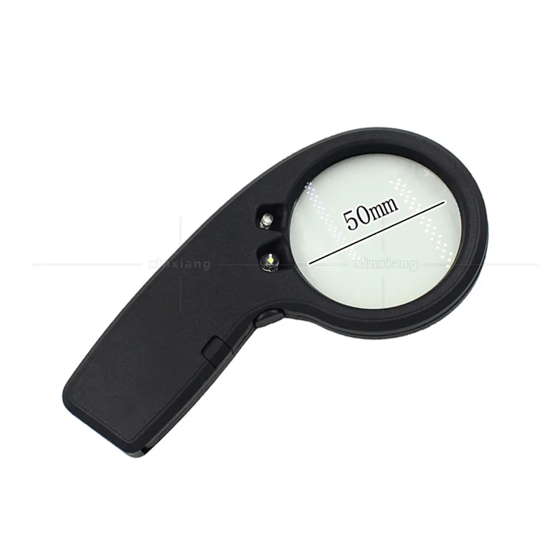 5 times high-definition illuminated ultra-thin card magnifying glass LED lamp jade antique appraisal