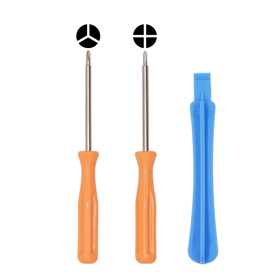 3 in 1 Screw Driver Set Orange Phillips Triwing Y Screwdriver + Pry Tool for Nintend Switch JOY-CON 3D Joystick NS Replace 1000