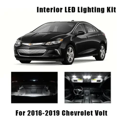 9pcs White Canbus LED Interior Light Cargo Bulbs Kit Fit For Chevrolet Volt 2016 2017 2018 2019 Mirror License Plate Lamp