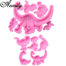 Aomily 3D Dinosaur Shaped Silicone Molds Cake Chocolate Mold Cake Decorating Tools Fondant Sugarcraft Ice Block Soap Mould