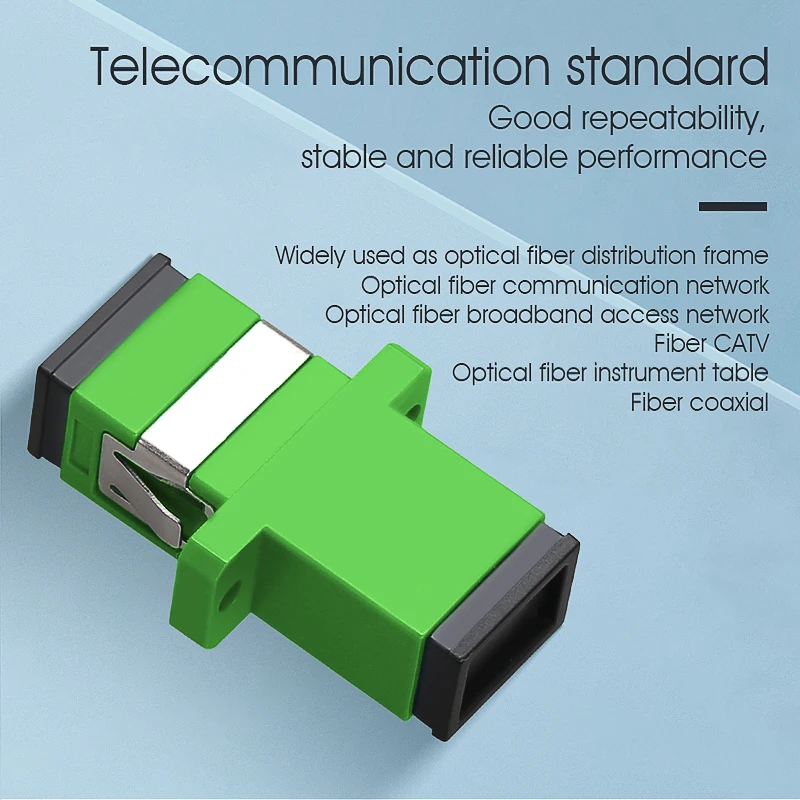 5~30PCS SC/APC Single Mode Optical Fiber Connector Flange Head Coupler Square joint Adapter