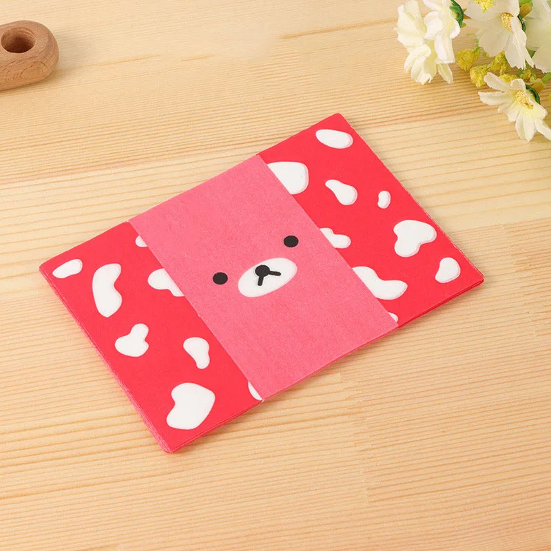 100pcs/lot Milk Cow Fleck Frame Sugar Twisting Wax Paper Baptism Sugar Packaging Red Cartoon Animal Face Party Candy Gift Wrap