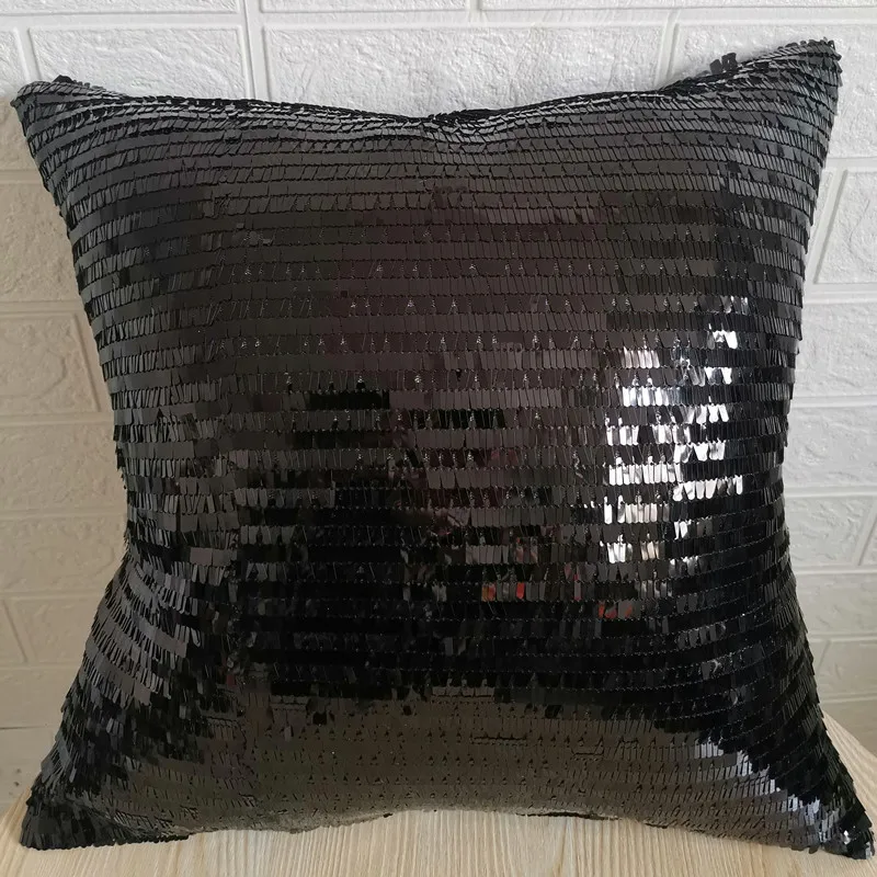 Wedding Decoration Silver Sequins Super Shiny Square Pillowcase Bar Cushion Covers to Show Off The Couch Pillow Cushions Cover