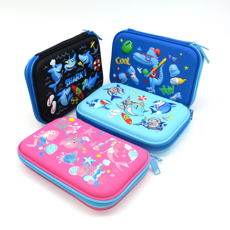 Kawaii Pencil Case Large Ocean Pencil Box Korean Stationery 3D Big Pen Case For Kids Trousse Scolaire Cute School Pencil Cases