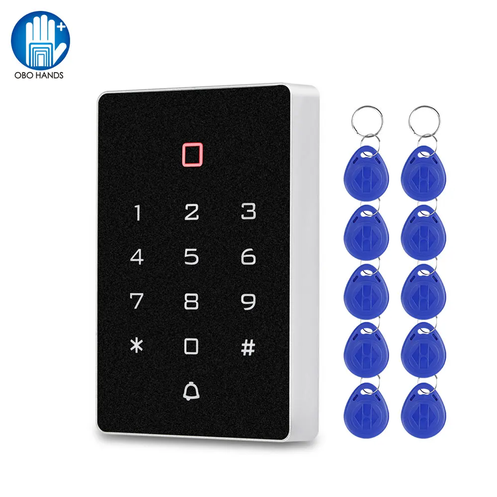 

Smart RFID Door Access Controller Keypad Wiegand 26/34 Bits Card Reader Gate Opener with 125KHz Key Fobs Waterproof 2000 Users