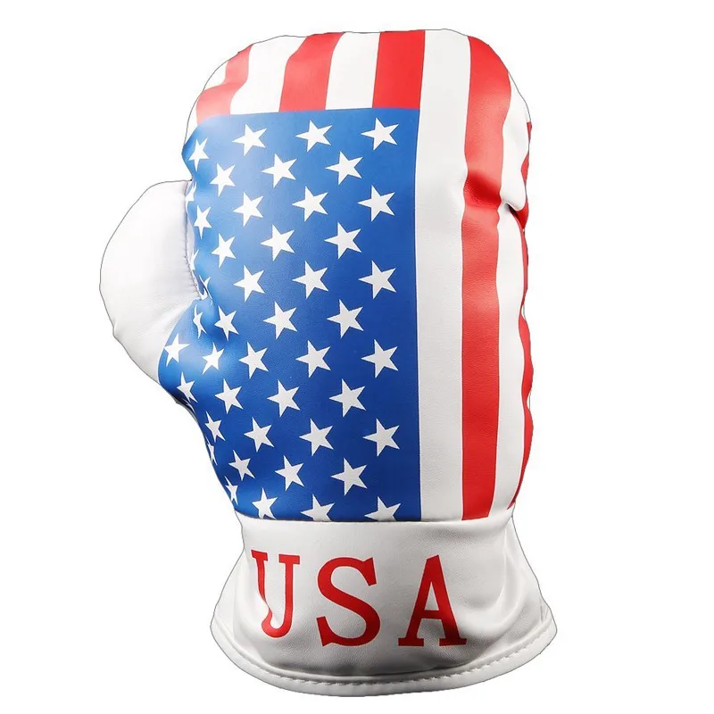 Golf Club Head Cover for Driver Fairway USA Flag Boxing Glove Headcovers Golf Club Protector