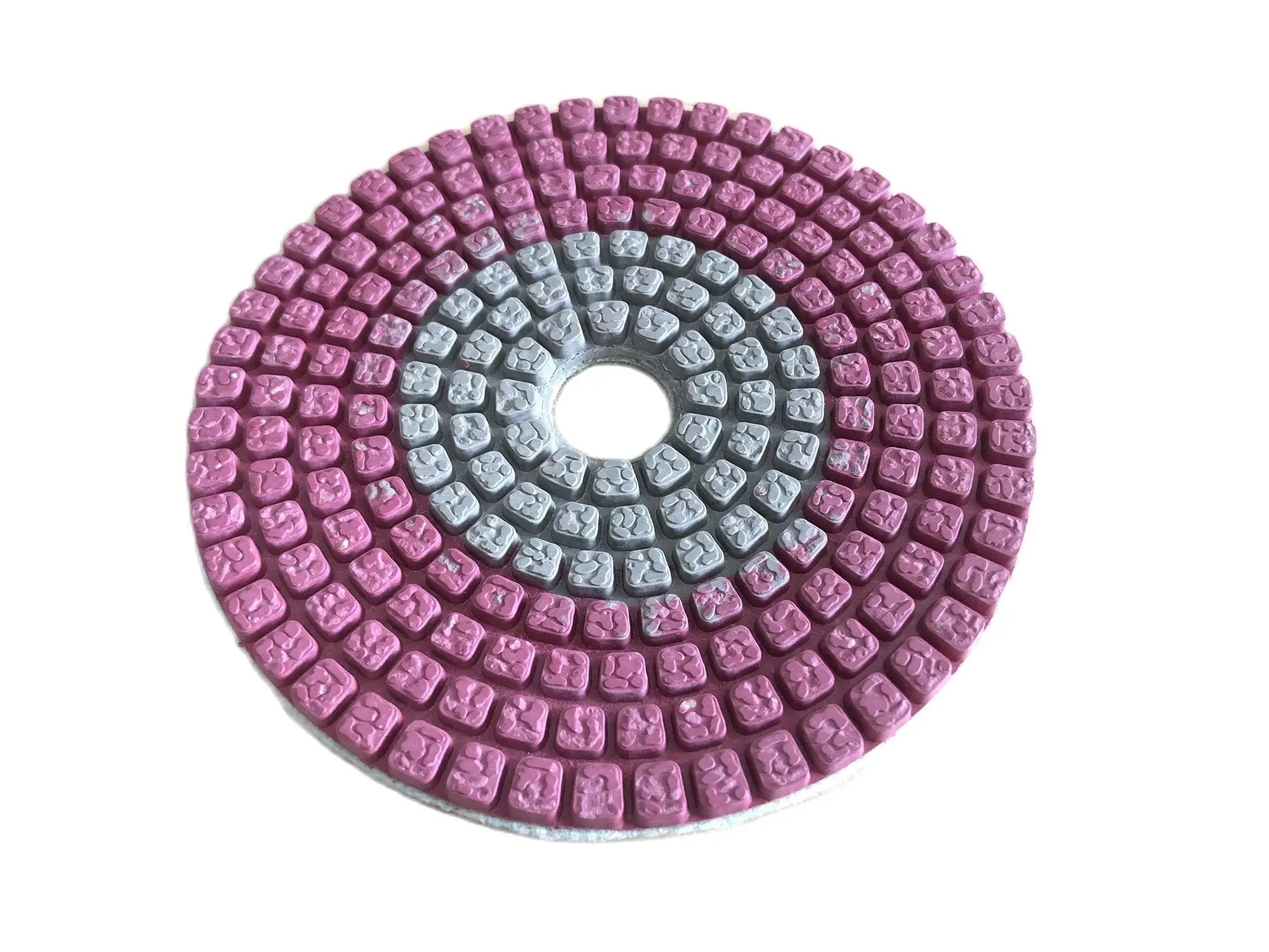 4Inch 100Mm 2-Warna Diamond Wet Polishing Pad Abrasive Grinding Disc untuk Poles Batu Marmer Granit Terrazzo Lantai Beton