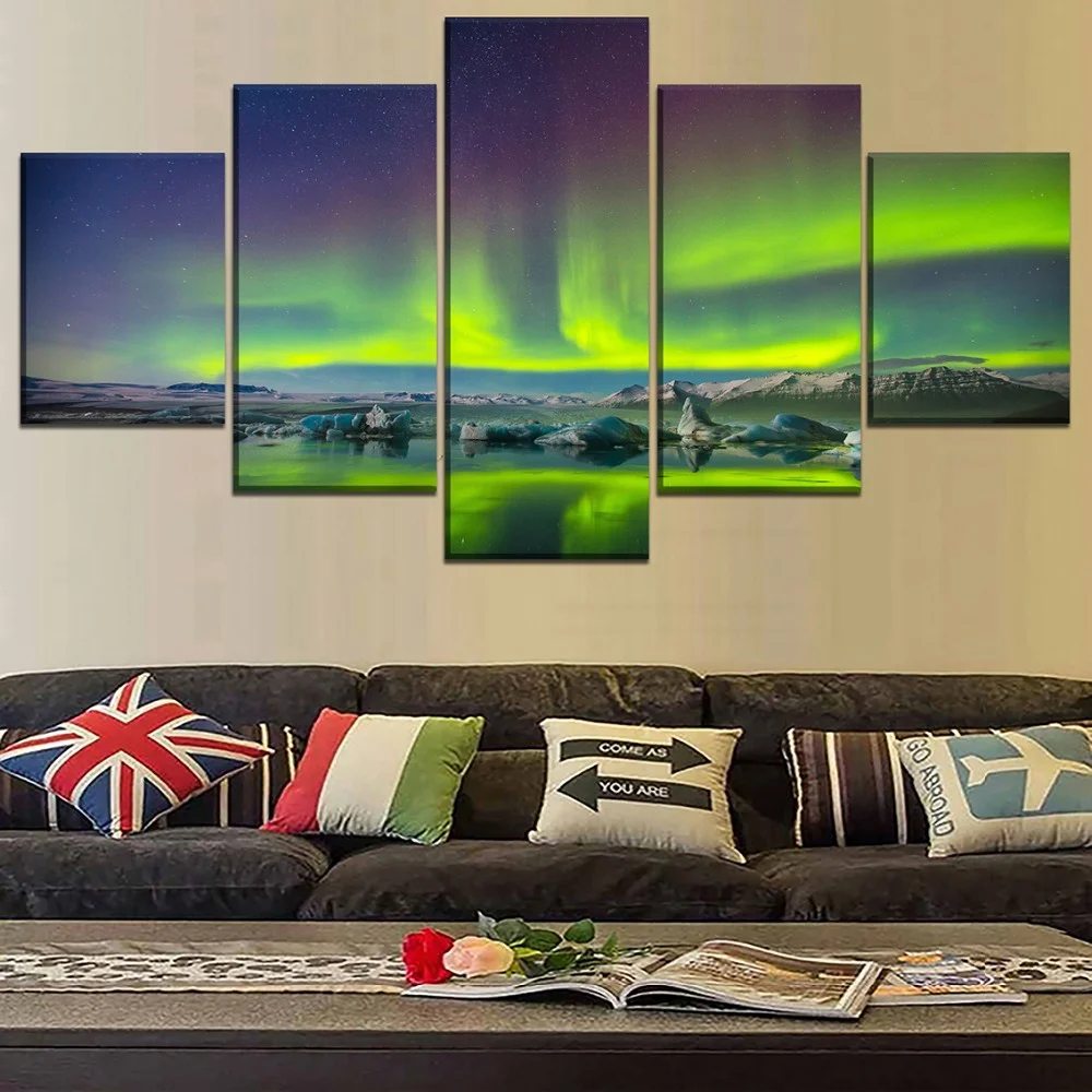Wall Art Canvas Painting 5 Piece Natural Print Painting Painting Modern Decor Picture Poster Landscape Canvas Living Room Decor