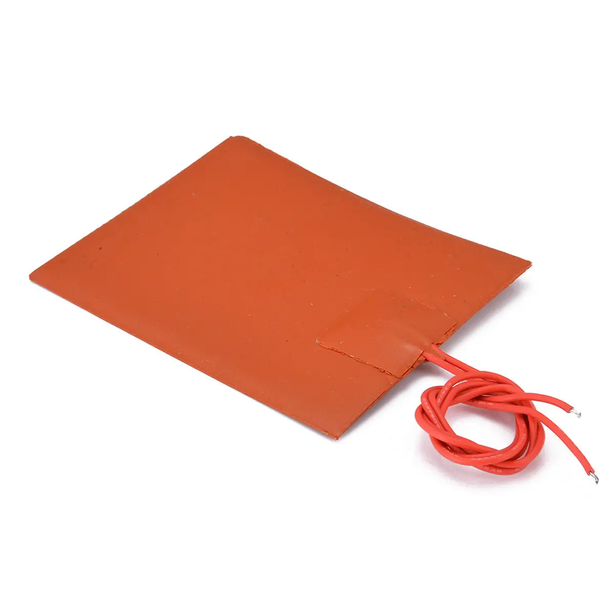 Almohadilla calefactora de goma de silicona para cama, impermeable, Flexible, DC 12V/15V, 12/15/18/20W, 50-120mm, para calentador eléctrico de