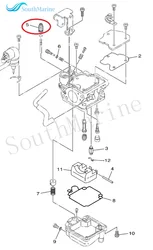 Coperchio, tappo pistone per motori fuoribordo Yamaha 4 tempi 25hp F25 D L S T25 LA, codice 5