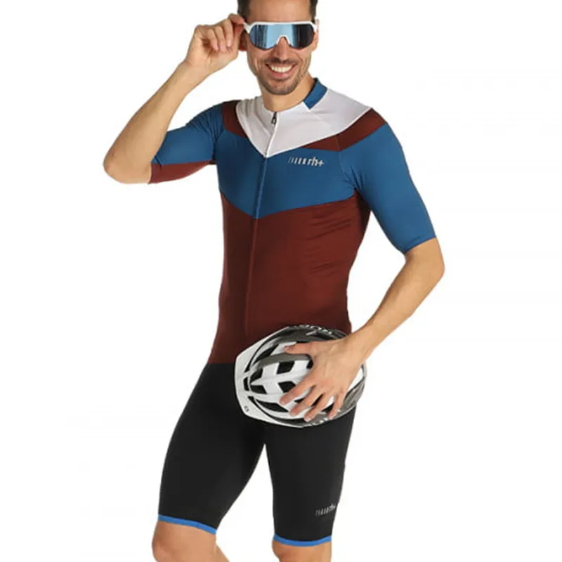 

RH+ Pro Cycling Clothing Kit Short Sleeve Race Riding Uniform Summer Road Bike Ropa Ciclismo Pro Team Jersey Set Men Bicycle Set