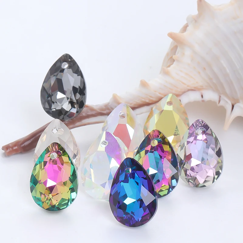 6x9mm Shiny Glass Pendants K9 Glass Crystals Rhinestone Jewelry Making Accessories Earring Making Stones10 pieces