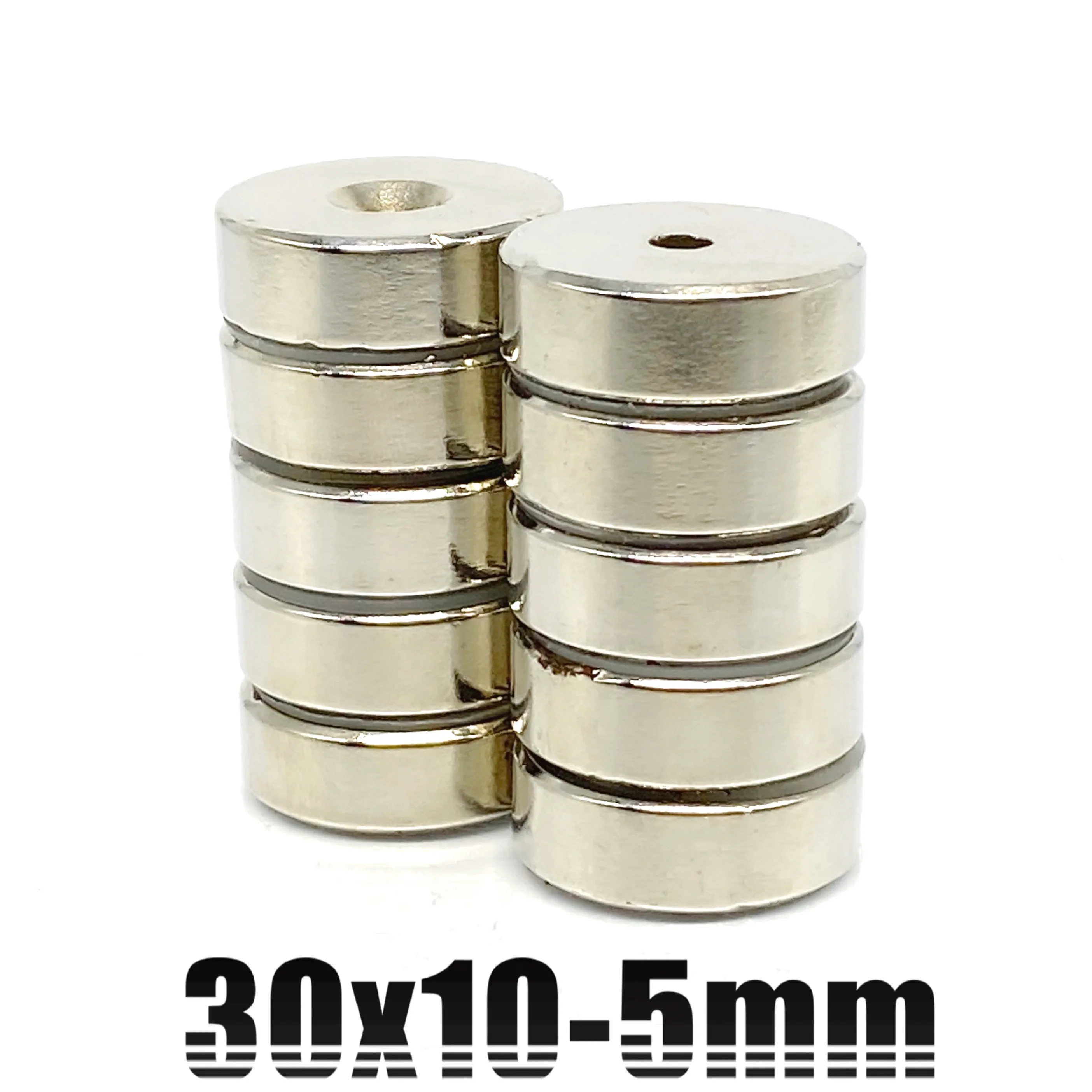 1/2/5/10/20Pcs 30x10-5 Powerful Magnets 30*10 mm Hole 5mm Permanent Round Countersunk Neodymium Magnetic Magnet 30x10-5mm