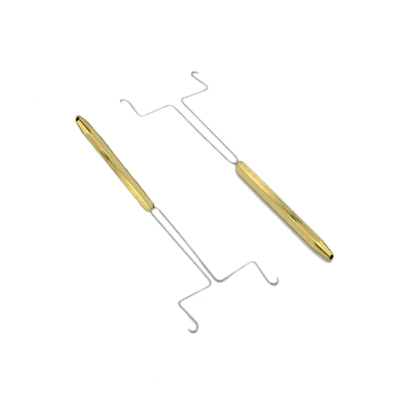 Kontemplator 1pc drut dzielony w kształcie litery Y dubbing twister fly narzędzie połowowe half hitch mosiężny uchwyt wiązanie muchowe tackle dubbing partner — zdjęcie 2