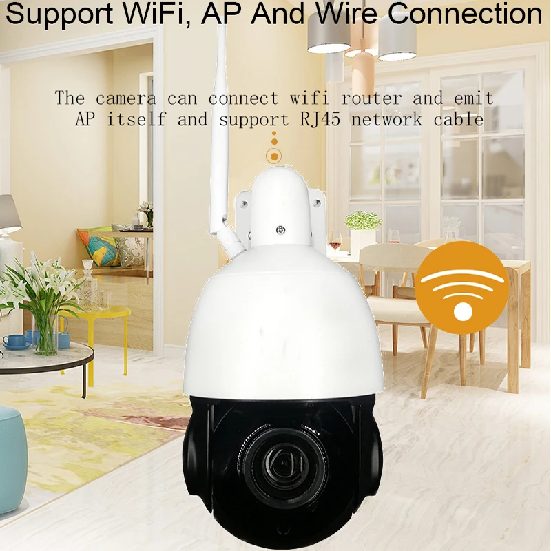 1080P/5MP/8MP Starlight 30X Optical Zoom Wifi Speed Dome Camera Wireless POE CCTV Video Security  Human Tracking Camhi APP 4K