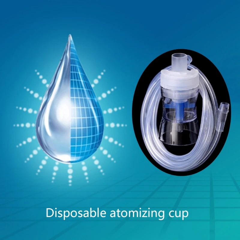 Piezas de inhalador taza atomizadora de medicina con tubo compresor nebulizador accesorios atomizador pulverizador suministros para niños y adultos