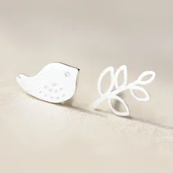 New Hot Fashion 925 Sterling Silver bird branches Earrings for Women Girls Gift Fashion Statement Jewelry