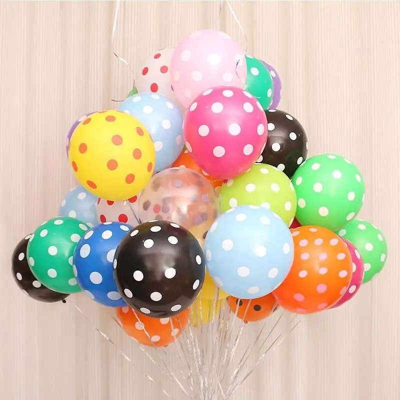 

100pcs 12inch Latex Polka Dot Balloons For Party Wedding Birthday Marry Decoration Wholesale Balloon Decoration Globos Supplies