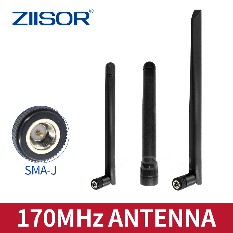 Antena Omni de goma giratoria de 169MHz, módulo inalámbrico SMA macho, 3dBi, mando a distancia, Ziisor TX170-JKD-20