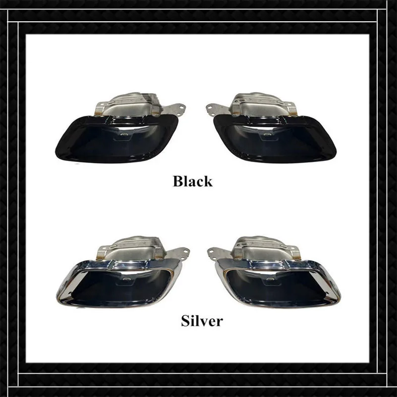 

1 пара выхлопных труб для BMW X5 G05 X6 G06 X7 G07 2019 + автомобильные аксессуары из нержавеющей стали 304, черный/серебристый, наконечник глушителя, хвостовое горло