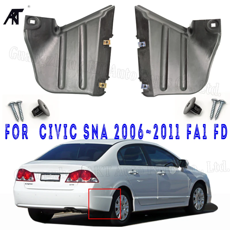 2PCS/SET Rear Fender Liner For HONDA CIVIC SNA SNB 2006~2011 FA1 FD Rear Wheel Fender Cover