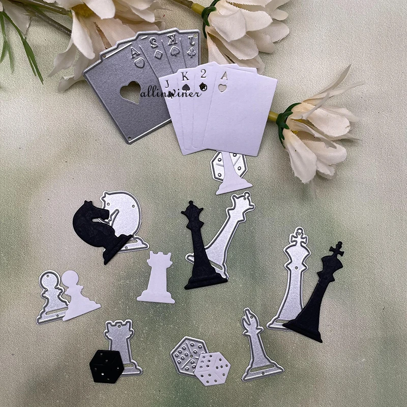 International chess Metal Cutting Dies for DIY Scrapbooking Album Paper Cards Decorative Crafts Embossing Die Cuts