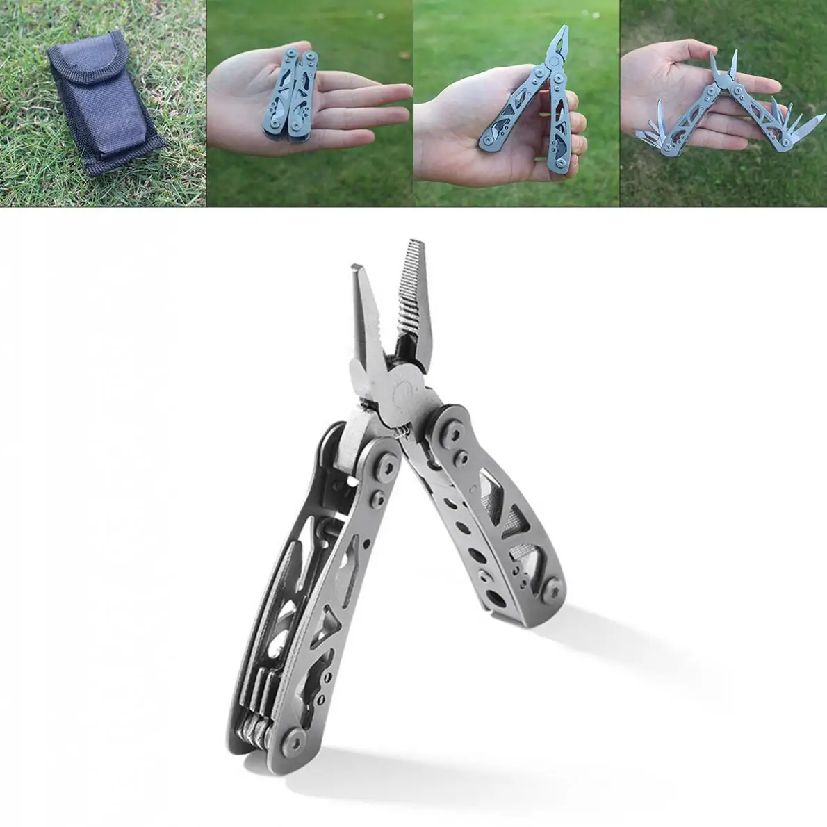 Multifunctional Lightweight Stainless Steel Pliers Hand Tool Durable Portable Tool Folding Pocket Multitool Outdoor Plier