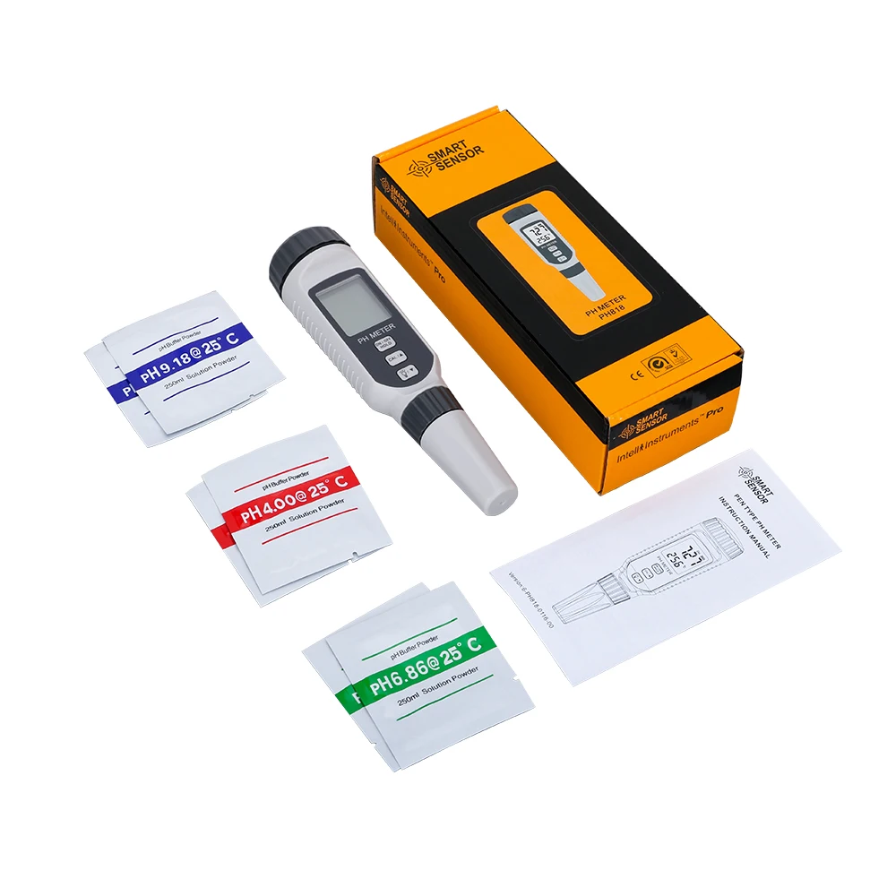 Professional PH Meter Pen Type PH Water Quality Tester Acidometer for Aquarium Aater PH Acidity Meter Measure ATC Function PH818