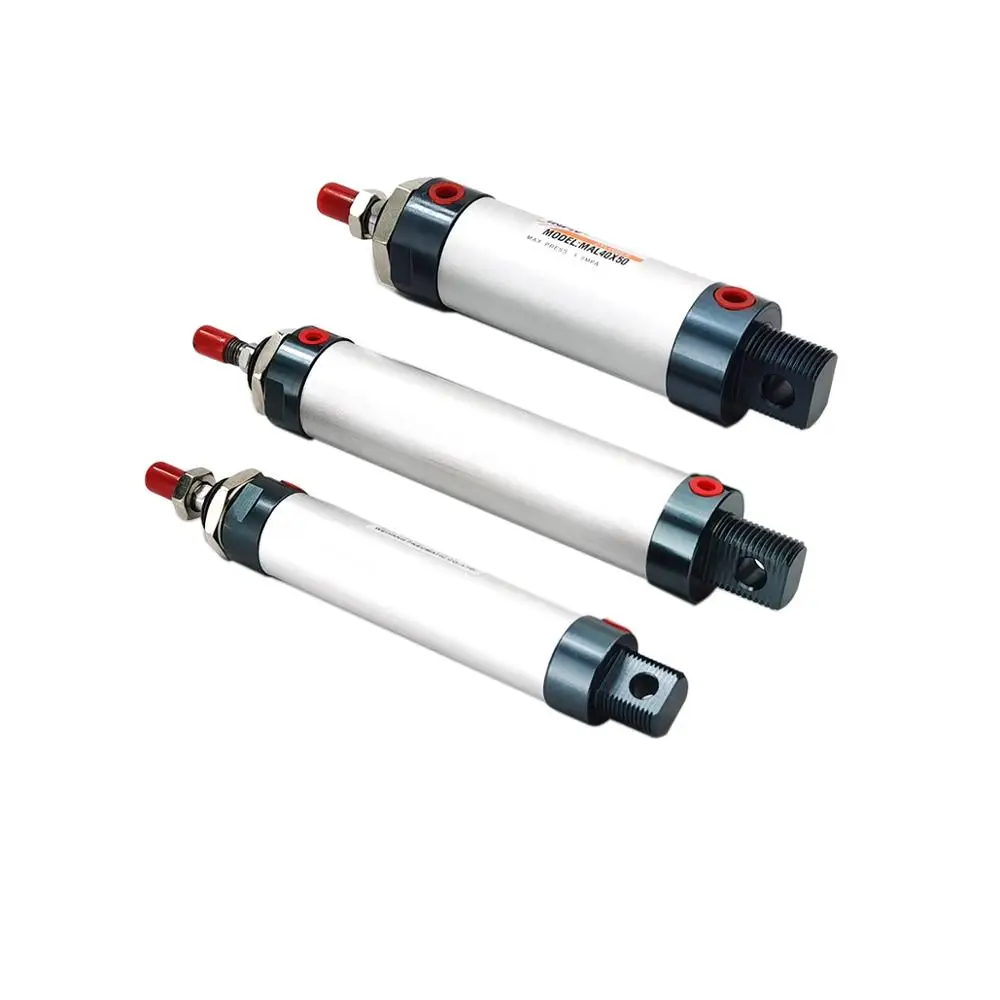 MAL Series Mini Pneumatic Cylinder 16/20/25/32/40mm Bore 25-400mm Stroke Double Acting Aluminum Alloy Air Cylinder