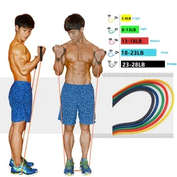 5 Levels Resistance Bands Fitness Yoga Pull Rope Rubber Expander Elastic Band Fitness Rubber Home Gym Workout Exercise Equipment