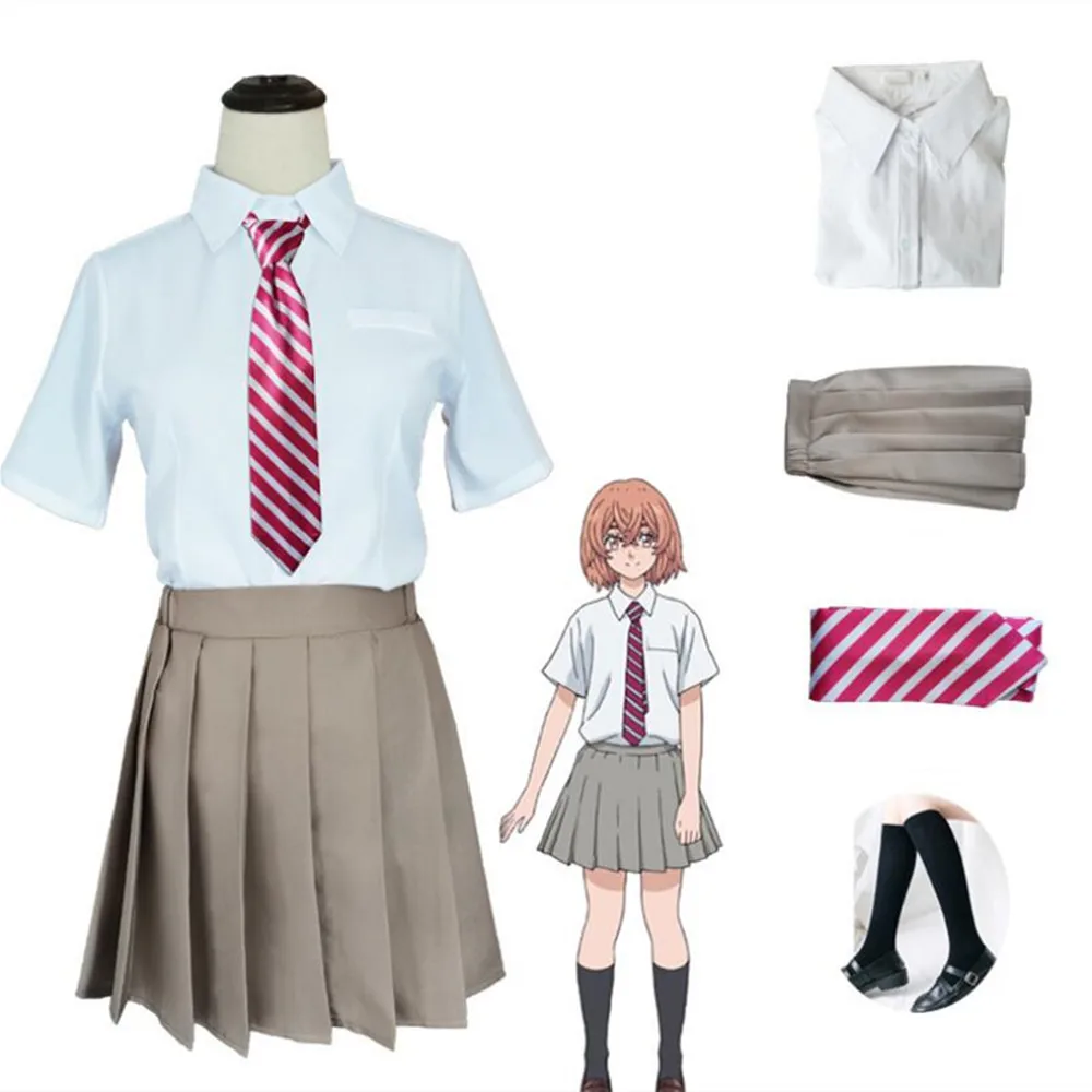 

JK School Outfits Shirt Tokyo Revengers Tachibana Hinata Anime Cosplay Costume