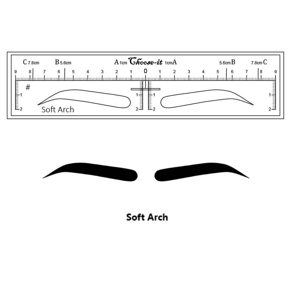 Microblading sopracciglio trucco stencil adesivi trucco permanente forniture usa e getta sopracciglio stampo disegno guida 10 pezzi