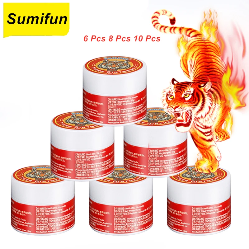 

10/8/6 Pcs Tiger Balm Cool Cream Pain Relief Ointment Dizziness Muscle Relief Arthritis Muscle Medical Plaster Tiger Balm