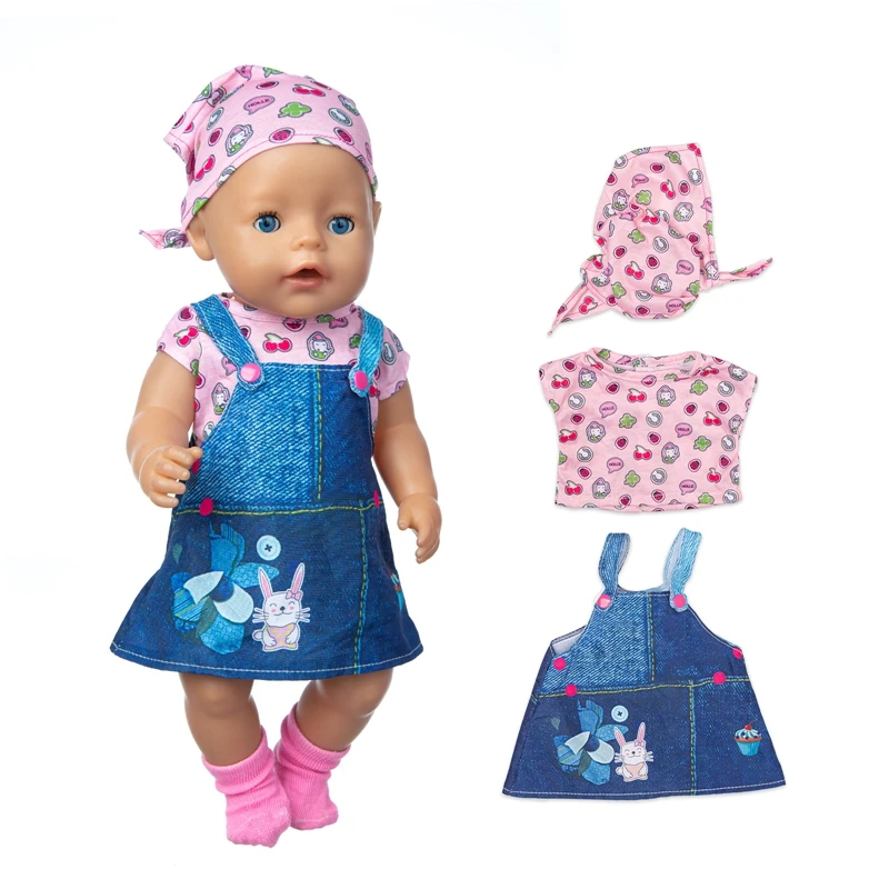 Ropa de muñeca bebé recién nacido, trajes de muñeca, accesorios de moda, 43cm, 17 pulgadas, nuevo