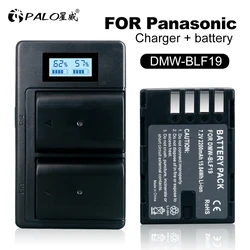 PALO 2200mAh DMW-BLF19E DMW-BLF19 Camera Battery DMW BLF19 BLF19 BLF19E +LCD Dual USB Charger for Panasonic Lumix GH3 GH4 GH5 G9