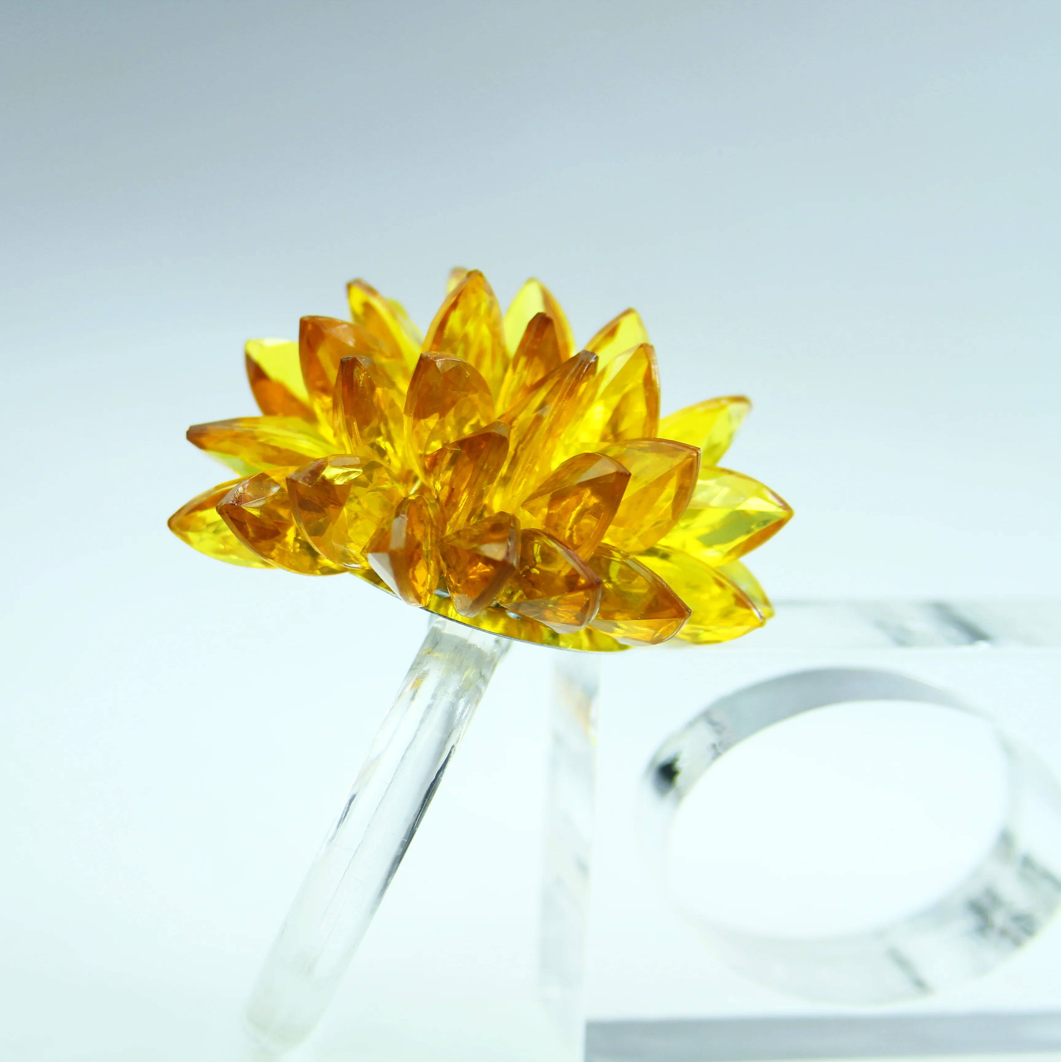 free shipping acrylic beaded dark yellow wholesale decoration napkin holder 12 pcs