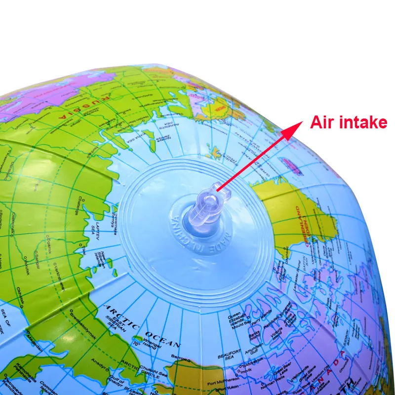 Geografia educação brinquedos para crianças, globo inflável, versão em inglês do mundo, mapa do oceano da terra, suprimentos para estudantes, 16 ", 1 pc