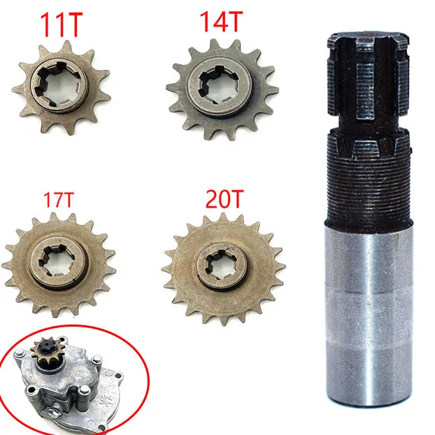 T8F Clutch Drum Gear Box Sprocket Axle fit 33cc 43cc 49cc Engine 11 14 17 20 tooth Gear Box for Scooter Mini bike