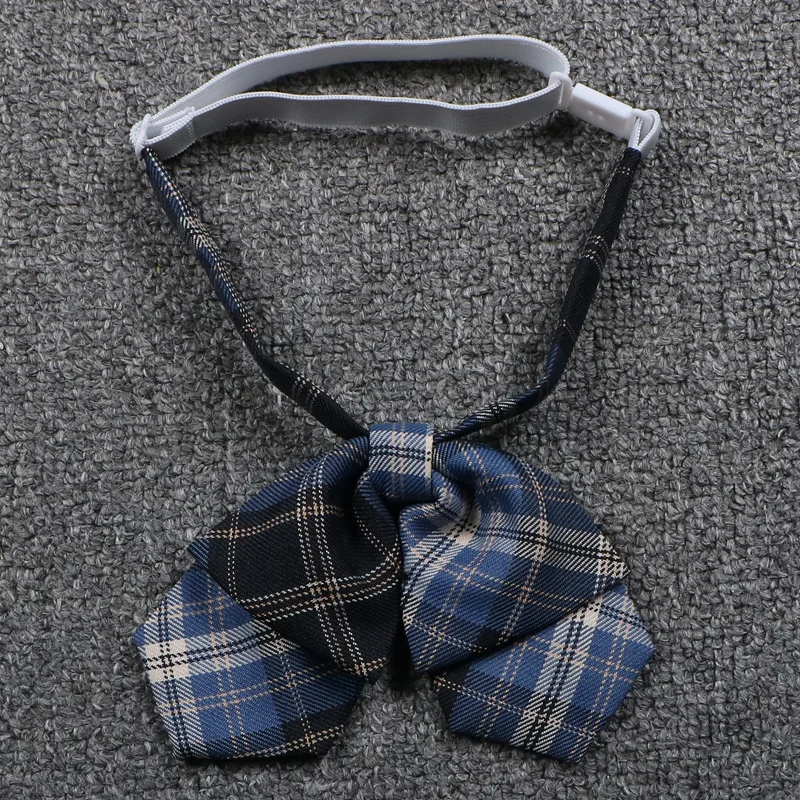 New 2020 Jk Uniform Lattice Bowtie Cute Japanese/korean School Uniform Accessories Bow Tie Design Knot Cravat Necktie Adjustable