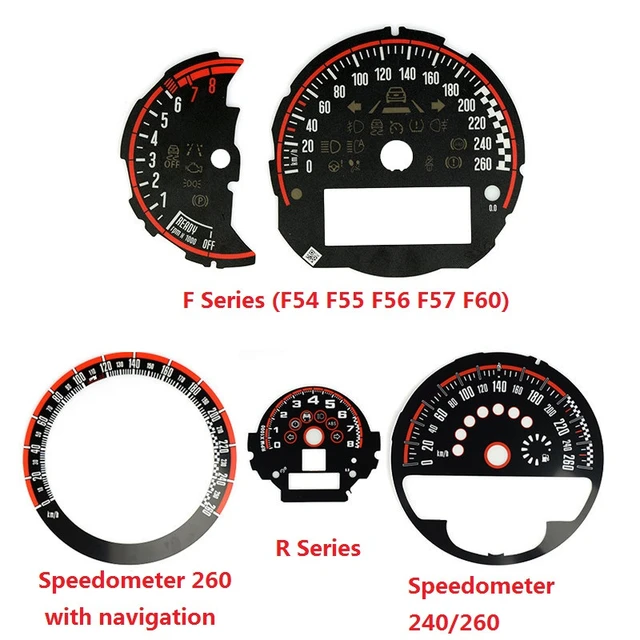 ミニクーパーjcwf54 f55 f56 f57 f60 r55 r56 r60r61交換用アクセサリー用タコメーターステッカー,カースタイリング スピードメーター - AliExpress