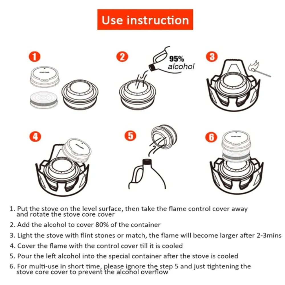 Outdoor Picnic Stove New Mini Ultra-light Spirit Combustor Alcohol Stove Camping Furnace Camping Portable Folding