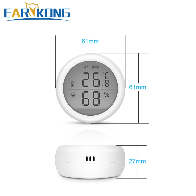 Tuya Smart WiFi Humidity Detector Temperature Sensor Indoor Hygrometer Thermometer With LCD Display Support Alexa Google Home