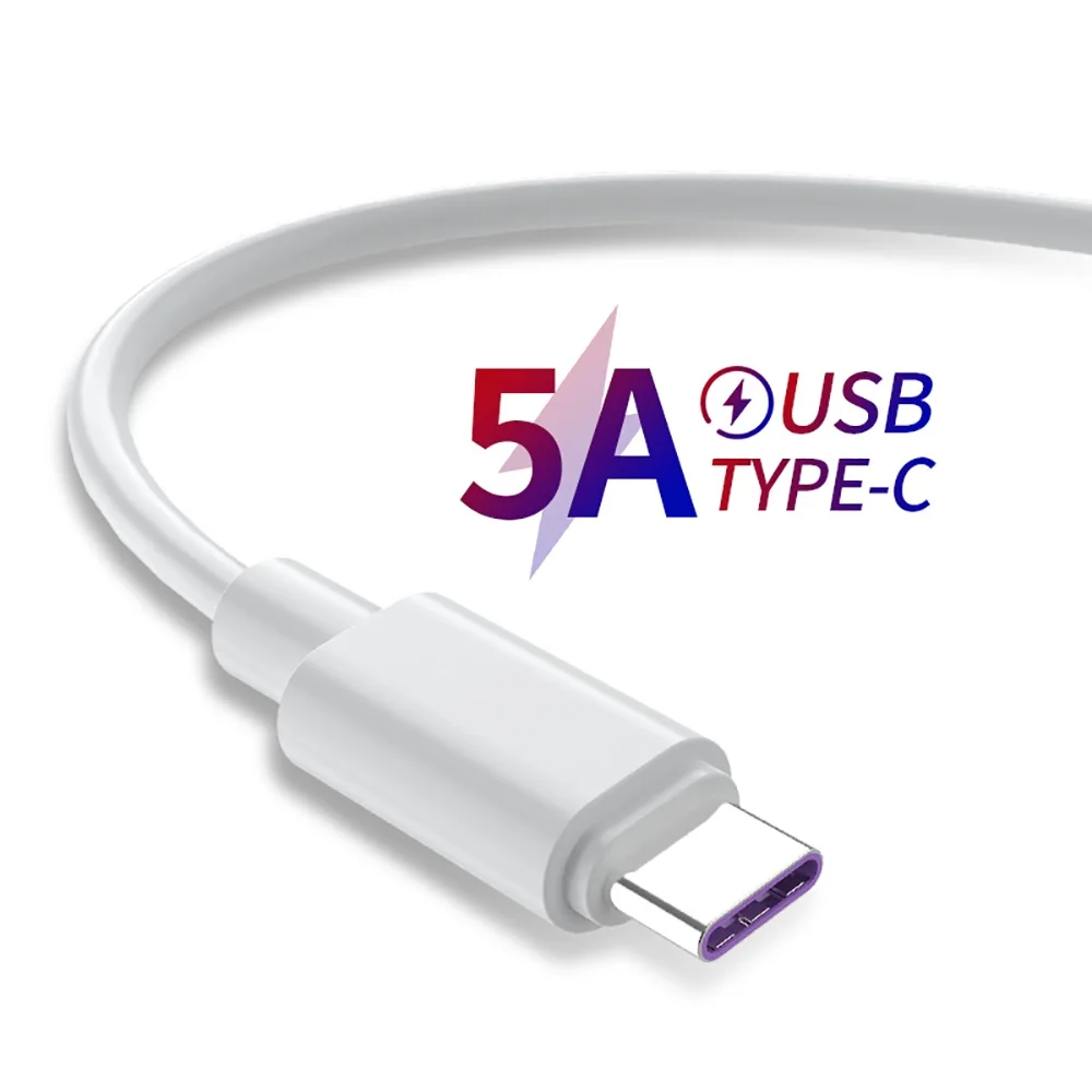 1M USB Type C Cable For Samsung S20 S9 S8 Xiaomi Huawei P30 Pro Fast Charge Mobile Phone Charging Wire White Cable USB Charging