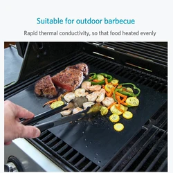 2Pcs Extra Large Grill Mat BBQ Grill Mats Non-Stick BBQ Grill Mats Oven Pad Baking Sheet Cooking Barbecue Oven Tools 60*40cm