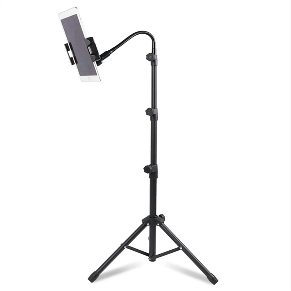 For Ipad Tripod Stand Gooseneck 57-inch Floor Stand for Tablet iPad Floor Stand with 360° Rotating iPad Tripod Mount